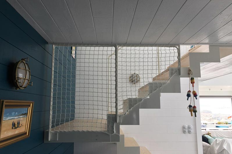 Filet garde corps - filet de protection mezzanine, rambarde, balustrade,  escalier