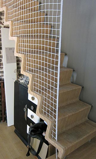 Filet de protection pour escaliers, Filet de sécurité de 3 mètres, Filet de  protection pour escaliers de balcon, Filet d'escalier de balustrade, Filet  d'escalier, Filet de protection de balcon (blanc)